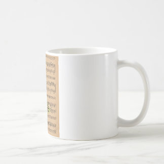 Trumpet With Sheet Music Background Coffee Mug