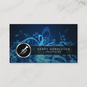 Trumpeter Bold Trumpet Icon Business Card