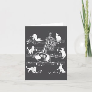 Trumpeter Cats For Cat Loving Trumpet Player Card