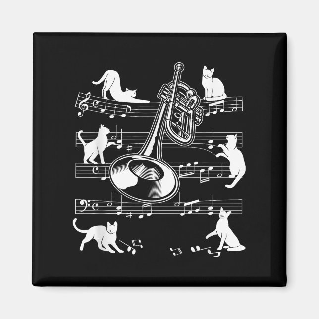 Trumpeter Cats For Cat Loving Trumpet Player  Magnet (Front)