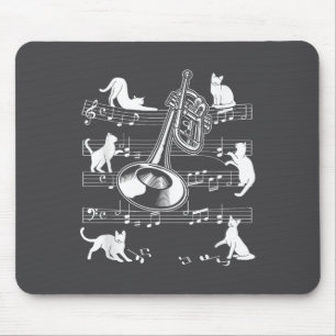 Trumpeter Cats For Cat Loving Trumpet Player  Mouse Pad
