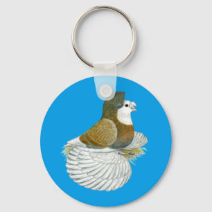 Trumpeter Pigeon AOC Baldhead Keychain
