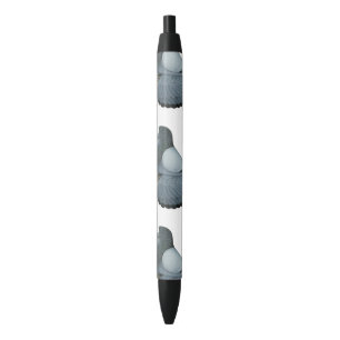Trumpeter Pigeon Blue Barless Black Ink Pen
