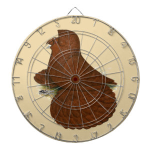 Trumpeter Pigeon Red Dartboard