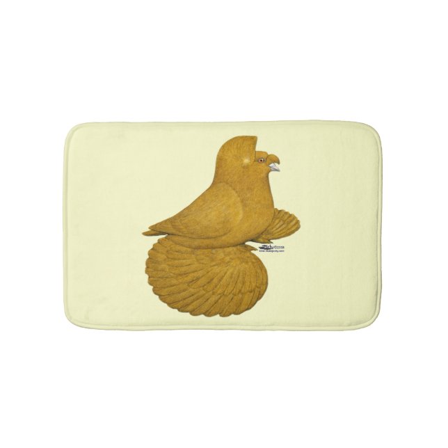 Trumpeter Pigeon Yellow Bath Mat (Front)