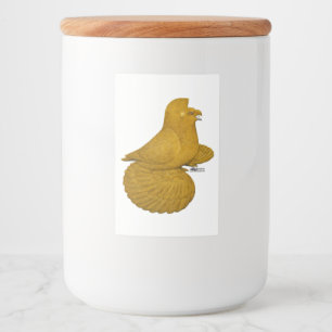 Trumpeter Pigeon Yellow Food Label