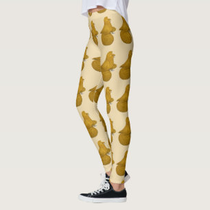 Trumpeter Pigeon Yellow Leggings