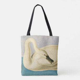 Trumpeter Swan by John James Audubon, Vintage Bird Tote Bag
