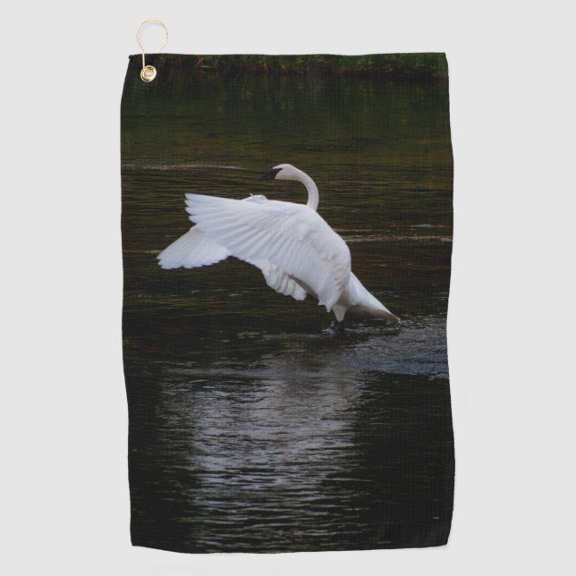 Trumpeter Swan Golf Towel (Front)
