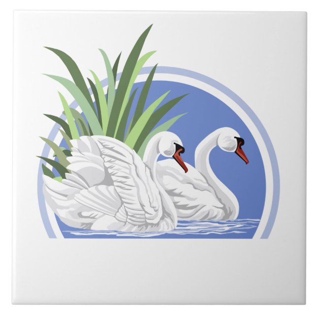 Trumpeter Swans Tile (Front)