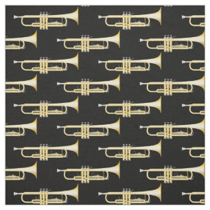 Trumpets Music Musician Room Decor Fabric