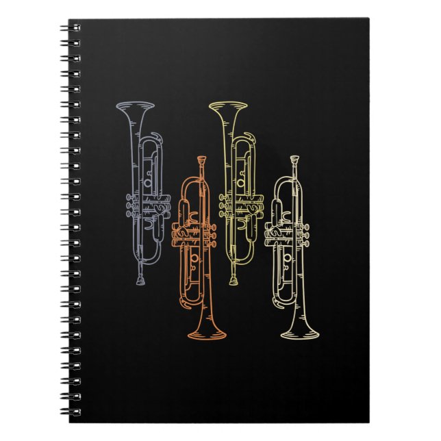 Trumpets Vintage Notebook (Front)