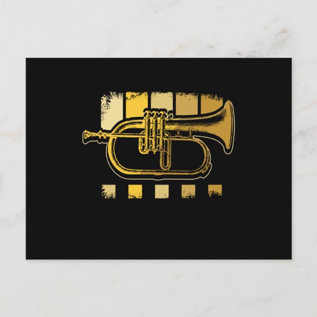 Trumpets Vintage Postcard (Front)
