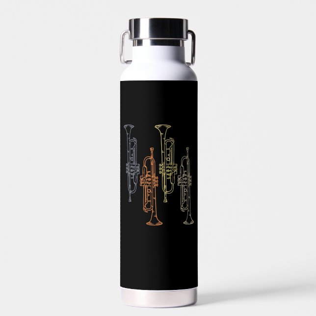 Trumpets Vintage Water Bottle (Front)