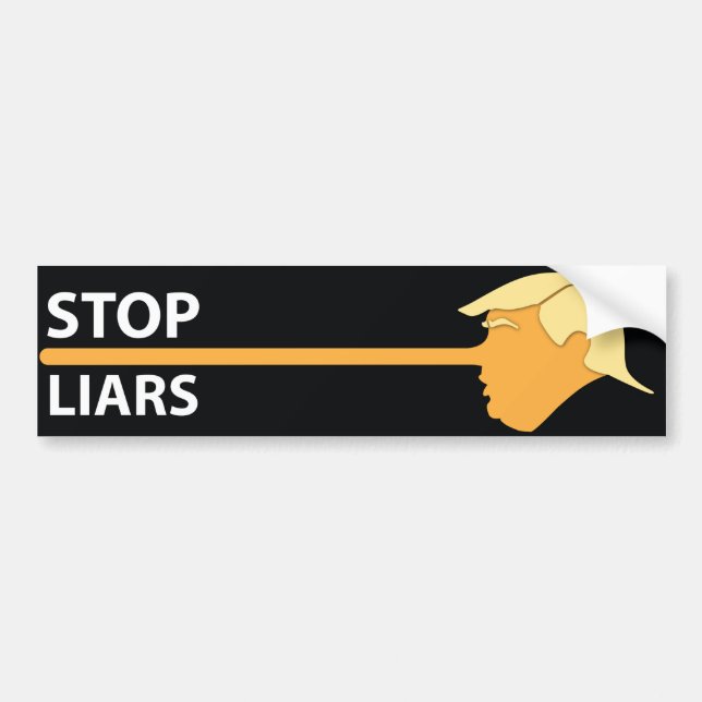 Trumpinocchio bumper sticker (Front)