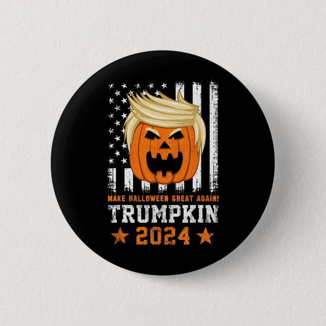 Trumpkin 2024 Usa Make Halloween Great Again Funny 2 Inch Round Button (Front)