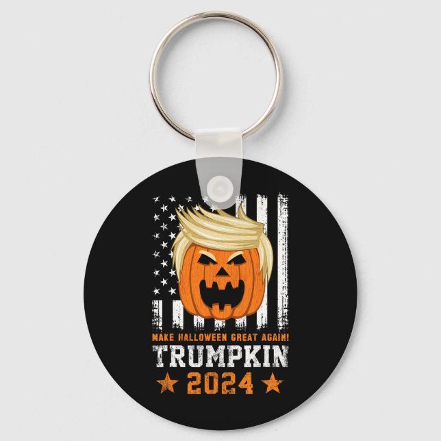 Trumpkin 2024 Usa Make Halloween Great Again Funny Keychain (Front)