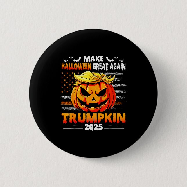 Trumpkin 2025 Usa Make Halloween Great Again Funny 2 Inch Round Button (Front)