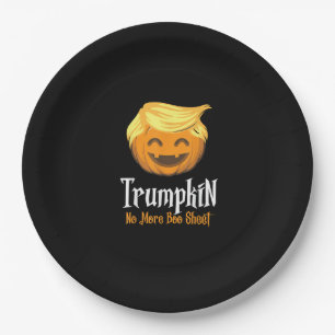 Trumpkin  Boo Sheet Funny Halloween Paper Plate