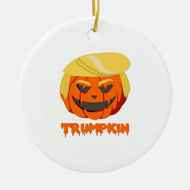 Trumpkin Classic – Basic Autumn Ceramic Ornament (Front)