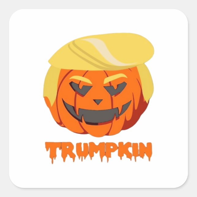 Trumpkin Classic – Basic Autumn Square Sticker (Front)