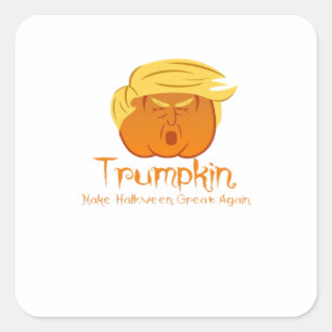 Trumpkin Classic & Funny Design For Halloween Square Sticker