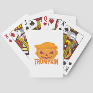 Trumpkin Classic – Pumpkin President Style Playing Cards