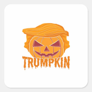 Trumpkin Classic – Pumpkin President Style Square Sticker