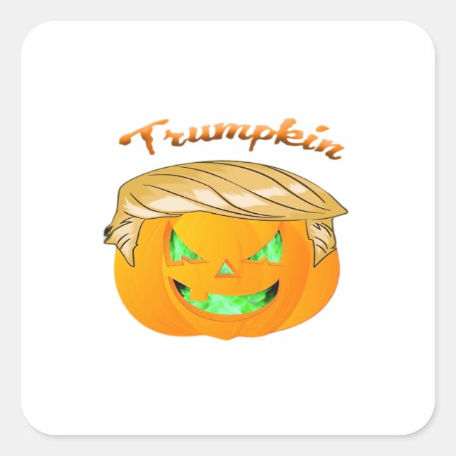 Trumpkin Classic – Sloth in a MAGA Hat Square Sticker (Front)