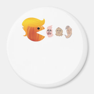 Trumpkin Eating Democrats Classic – Satirical Hall Magnet