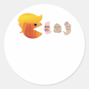 Trumpkin Eating Democrats Classic – Satirical Hall Round Sticker