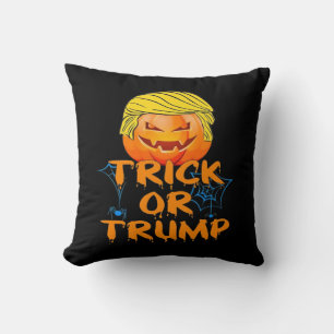 Trumpkin Funny Design For Halloween Throw Pillow