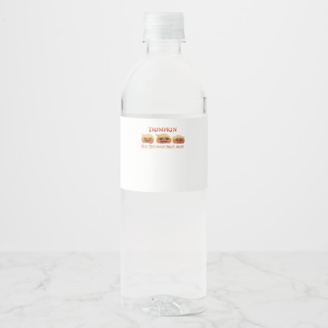 Trumpkin Funny Design Water Bottle Label (Front)