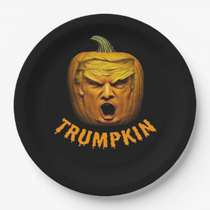 Trumpkin – Funny Donald Pumpkin Halloween Classic Paper Plate