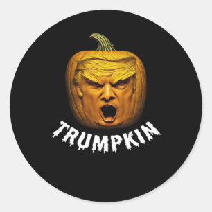 Trumpkin – Funny Donald Pumpkin Halloween Classic Round Sticker