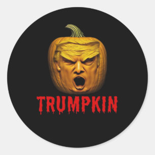Trumpkin – Funny Donald Pumpkin Halloween Classic Round Sticker