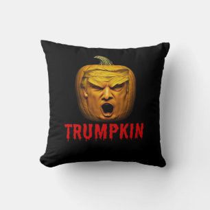 Trumpkin – Funny Donald Pumpkin Halloween  Throw Pillow
