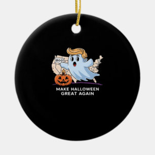 Trumpkin Funny Halloween Boo - Make Halloween Grea Ceramic Ornament