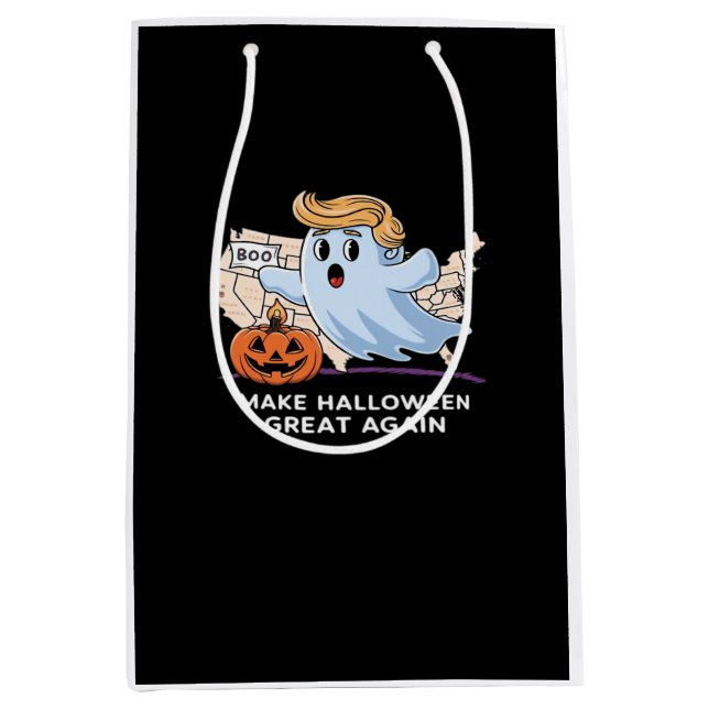 Trumpkin Funny Halloween Boo - Make Halloween Grea Medium Gift Bag (Front)
