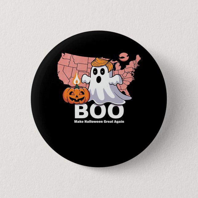 Trumpkin Funny Halloween Boo - Pumpkin Trumpkin 2 Inch Round Button (Front)