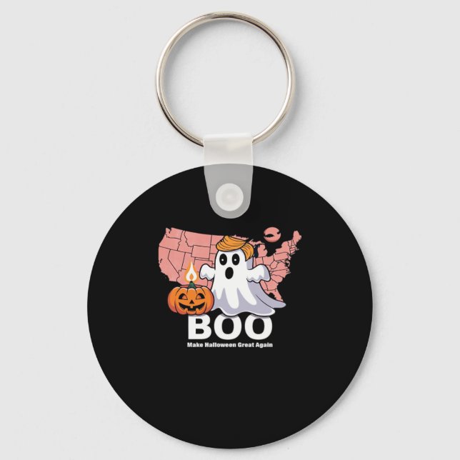 Trumpkin Funny Halloween Boo - Pumpkin Trumpkin Keychain (Front)