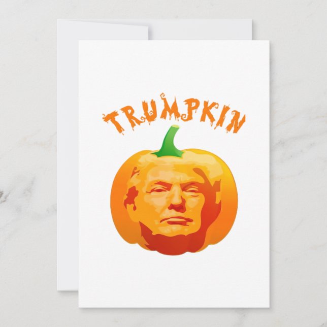 Trumpkin Funny Halloween Costume – Retro MAGA Styl Holiday Card (Front)