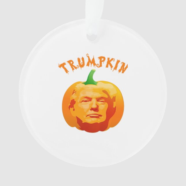 Trumpkin Funny Halloween Costume – Retro MAGA Styl Ornament (Front)