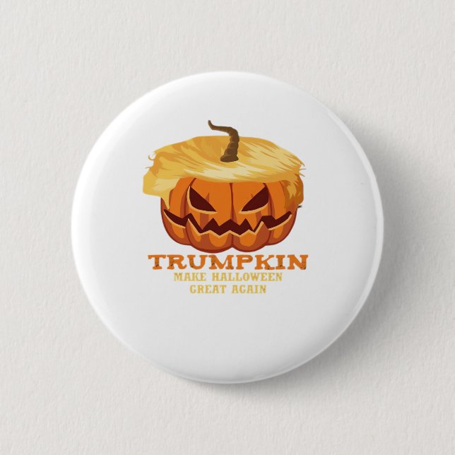 Trumpkin Funny Halloween Pumpkin – Classic Costume 2 Inch Round Button (Front)