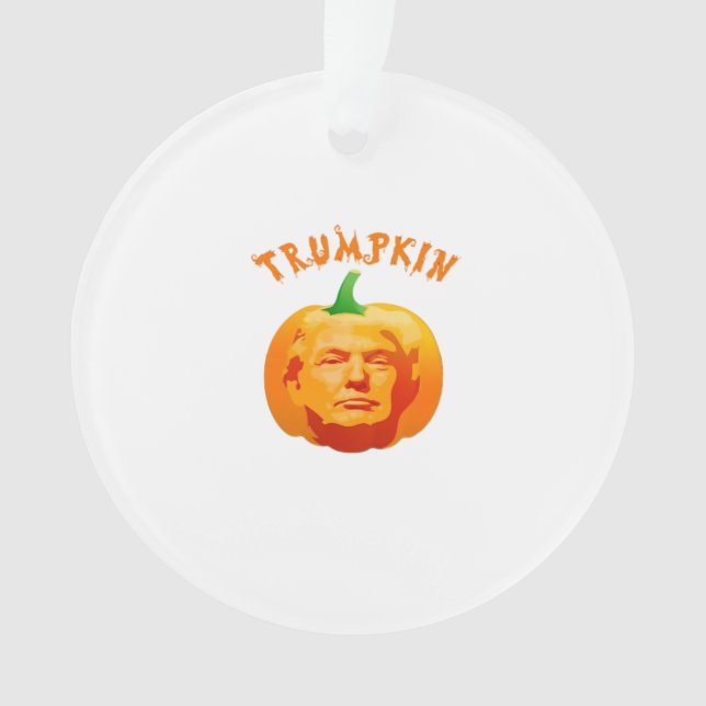 Trumpkin Funny Halloween – Spooky Parody Edition Ornament (Front)
