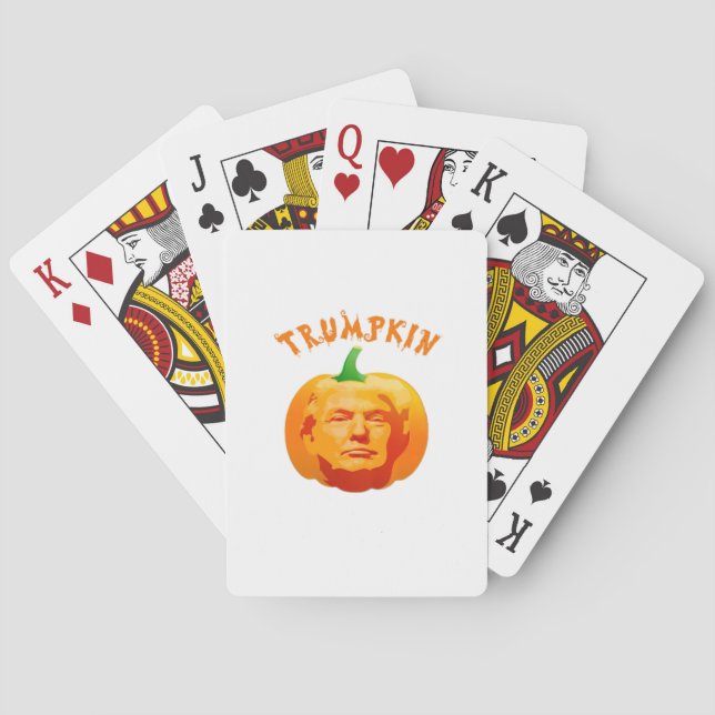 Trumpkin Funny Halloween – Spooky Parody Edition Playing Cards (Back)