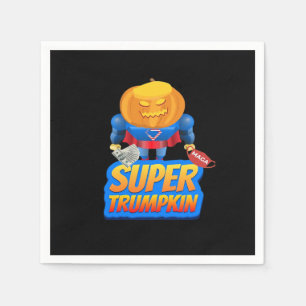 Trumpkin Funny Pumpkin Head Halloween Costume Clas Napkin