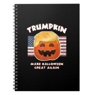 Trumpkin Funny Pumpkin Pie Pun Usa Liberals Hallow Notebook