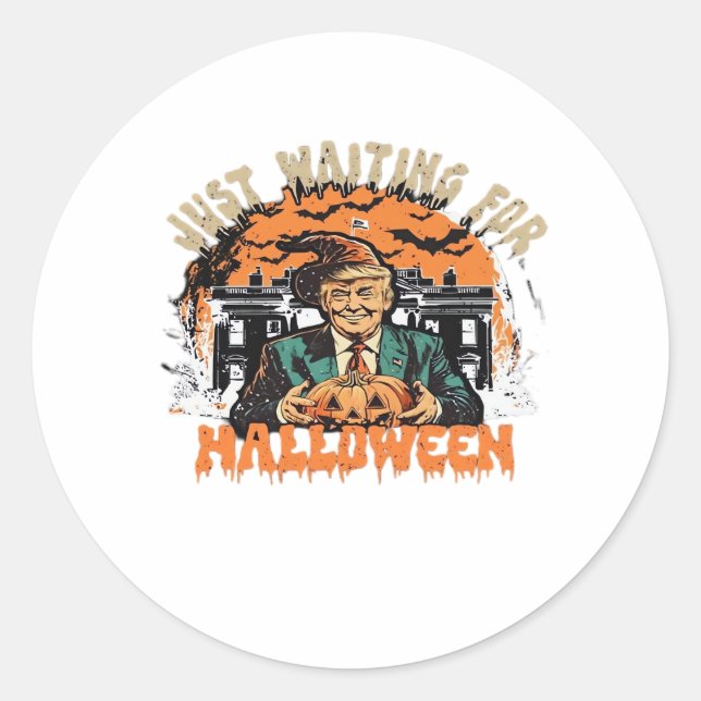 Trumpkin Halloween Classic Classic Round Sticker (Front)