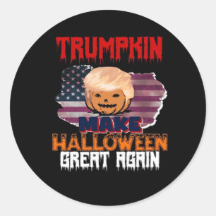 Trumpkin Halloween Classic Classic Round Sticker